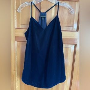 NWOT Navy Blue velvet tank Banana Republic xxs